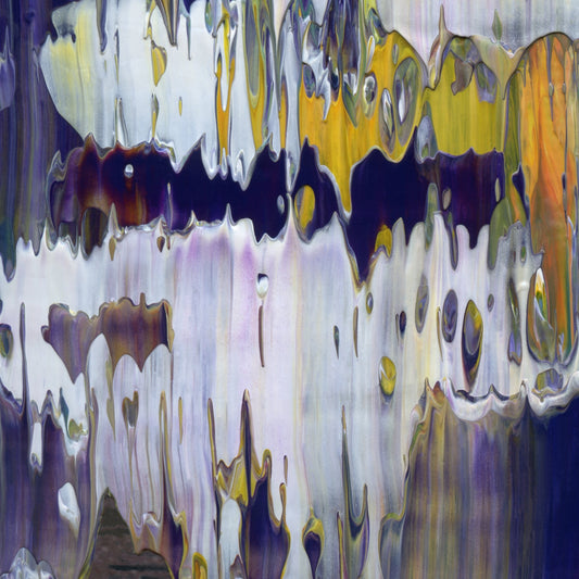 Ditch High Priest F1 is an abstract oil-on-canvas artwork, a fractal of its parent painting Ditch High Priest created by Anna Judd for the Scales Collection.