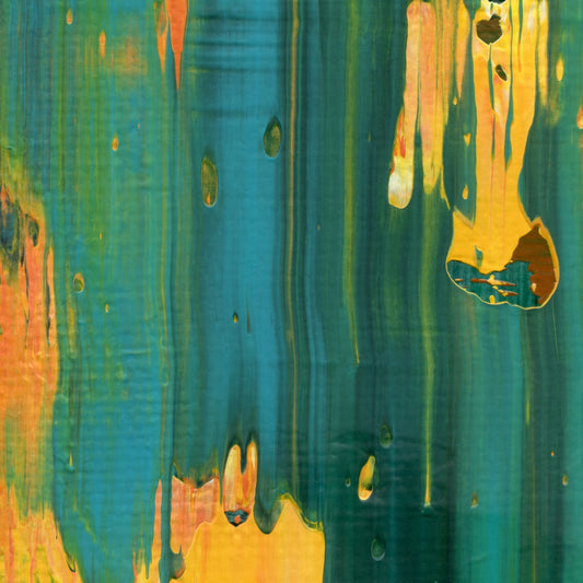 Dodo's Last Hurrah B4 is an abstract oil-on-canvas artwork, a fractal of its parent painting Dodo's Last Hurrah created by Anna Judd for the Scales Collection.