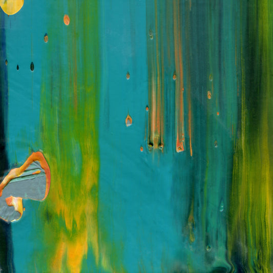 Dodo's Last Hurrah E4 is an abstract oil-on-canvas artwork, a fractal of its parent painting Dodo's Last Hurrah created by Anna Judd for the Scales Collection.