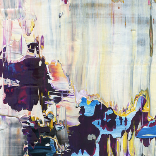 Doomsday Enthusiast B1 is an abstract oil-on-canvas artwork, a fractal of its parent painting Doomsday Enthusiast created by Anna Judd for the Scales Collection.