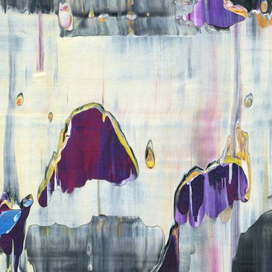 Doomsday Enthusiast B2 is an abstract oil-on-canvas artwork, a fractal of its parent painting Doomsday Enthusiast created by Anna Judd for the Scales Collection.