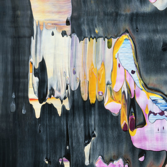 Doomsday Enthusiast C3 is an abstract oil-on-canvas artwork, a fractal of its parent painting Doomsday Enthusiast created by Anna Judd for the Scales Collection.