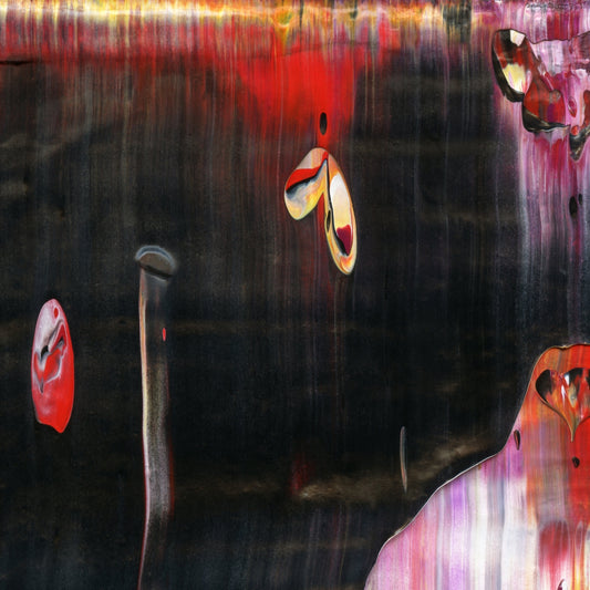 Ecstatic Slumber A4 is an abstract oil-on-canvas artwork, a fractal of its parent painting Ecstatic Slumber created by Anna Judd for the Scales Collection.