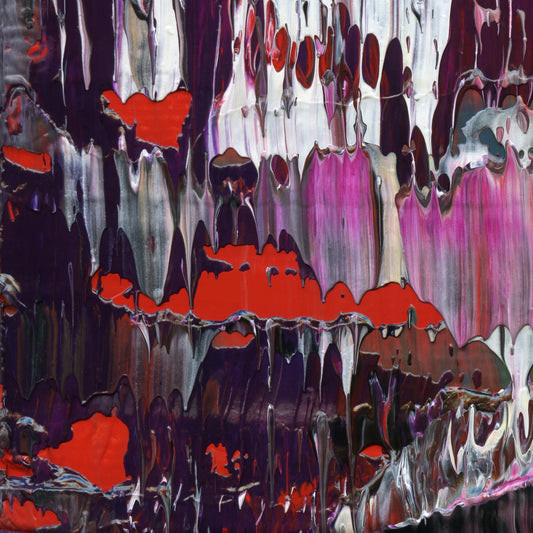 Ecstatic Slumber E1 is an abstract oil-on-canvas artwork, a fractal of its parent painting Ecstatic Slumber created by Anna Judd for the Scales Collection.