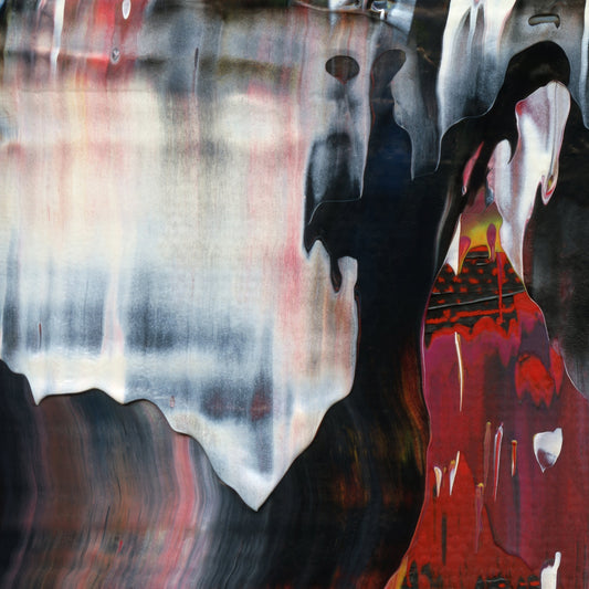 El Fuego De Dios A1 is an abstract oil-on-canvas artwork, a fractal of its parent painting El Fuego De Dios created by Anna Judd for the Scales Collection.