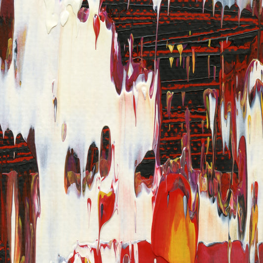 El Fuego De Dios B2 is an abstract oil-on-canvas artwork, a fractal of its parent painting El Fuego De Dios created by Anna Judd for the Scales Collection.