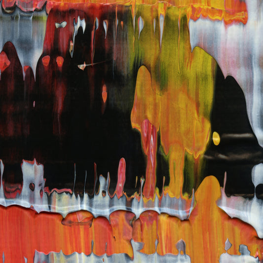 El Fuego De Dios D4 is an abstract oil-on-canvas artwork, a fractal of its parent painting El Fuego De Dios created by Anna Judd for the Scales Collection.