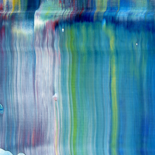 Elusive Dreams A4 is an abstract oil-on-canvas artwork, a fractal of its parent painting Elusive Dreams created by Anna Judd for the Scales Collection.