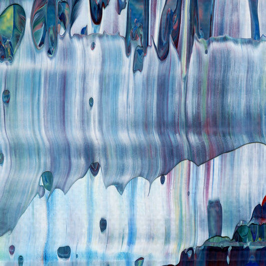 Elusive Dreams E2 is an abstract oil-on-canvas artwork, a fractal of its parent painting Elusive Dreams created by Anna Judd for the Scales Collection.