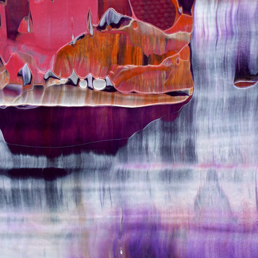 Embracing Embracing E2 is an abstract oil-on-canvas artwork, a fractal of its parent painting Embracing Embracing created by Anna Judd for the Scales Collection.