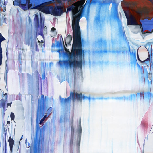 Emotional Ambulance A1 is an abstract oil-on-canvas artwork, a fractal of its parent painting Emotional Ambulance created by Anna Judd for the Scales Collection.