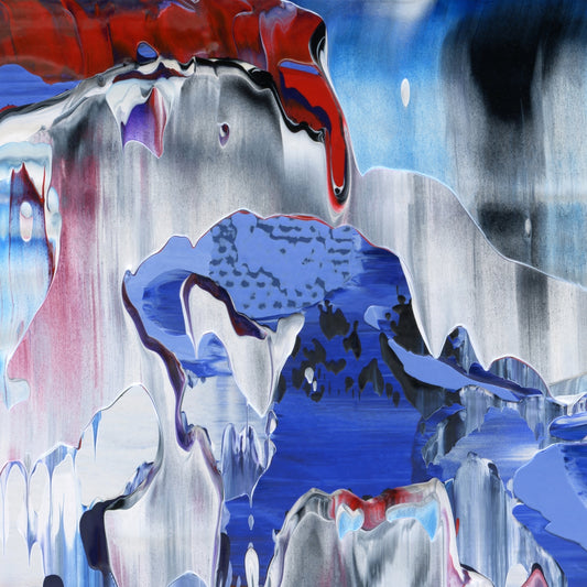 Emotional Ambulance A2 is an abstract oil-on-canvas artwork, a fractal of its parent painting Emotional Ambulance created by Anna Judd for the Scales Collection.