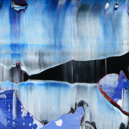 Emotional Ambulance A3 is an abstract oil-on-canvas artwork, a fractal of its parent painting Emotional Ambulance created by Anna Judd for the Scales Collection.