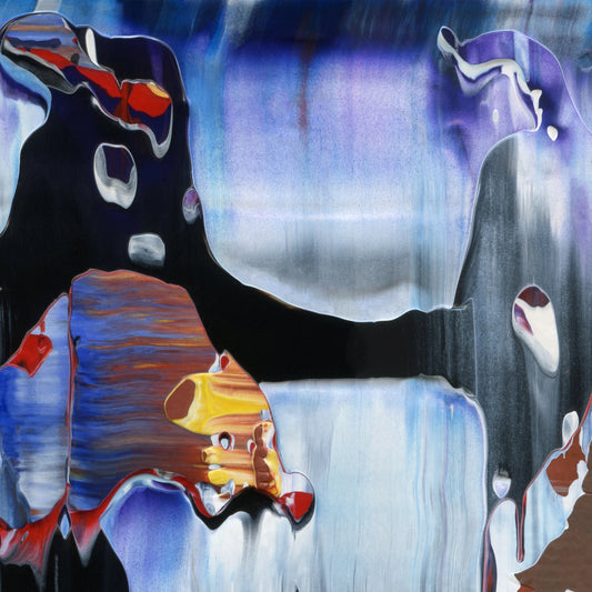 Emotional Ambulance A4 is an abstract oil-on-canvas artwork, a fractal of its parent painting Emotional Ambulance created by Anna Judd for the Scales Collection.