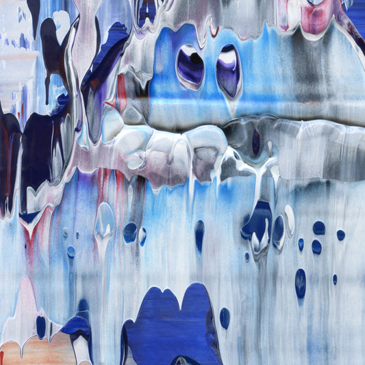 Emotional Ambulance B2 is an abstract oil-on-canvas artwork, a fractal of its parent painting Emotional Ambulance created by Anna Judd for the Scales Collection.