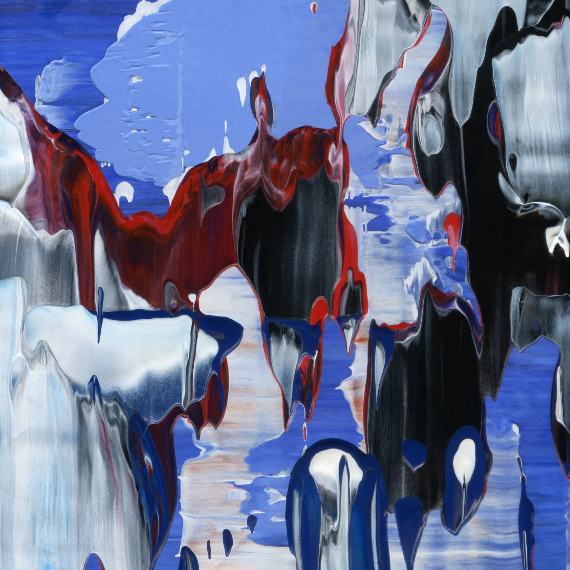 Emotional Ambulance B3 is an abstract oil-on-canvas artwork, a fractal of its parent painting Emotional Ambulance created by Anna Judd for the Scales Collection.