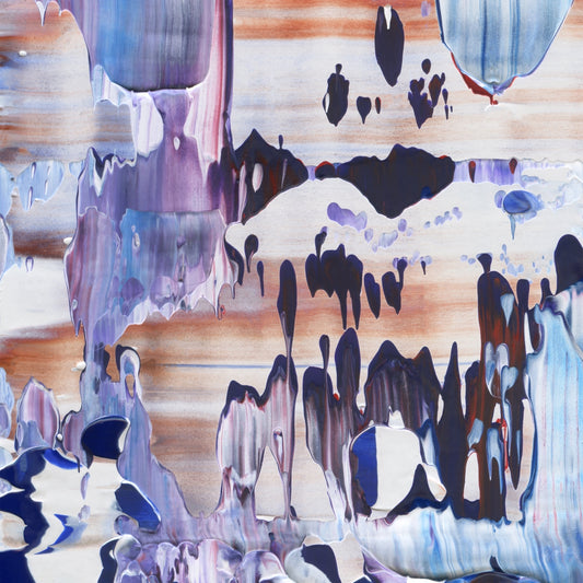 Emotional Ambulance C1 is an abstract oil-on-canvas artwork, a fractal of its parent painting Emotional Ambulance created by Anna Judd for the Scales Collection.