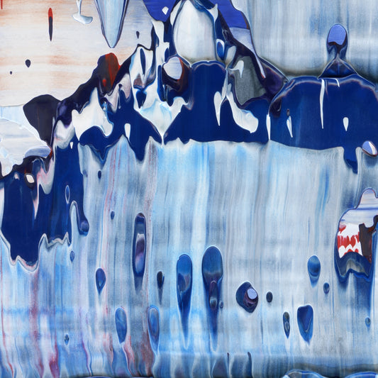 Emotional Ambulance C2 is an abstract oil-on-canvas artwork, a fractal of its parent painting Emotional Ambulance created by Anna Judd for the Scales Collection.