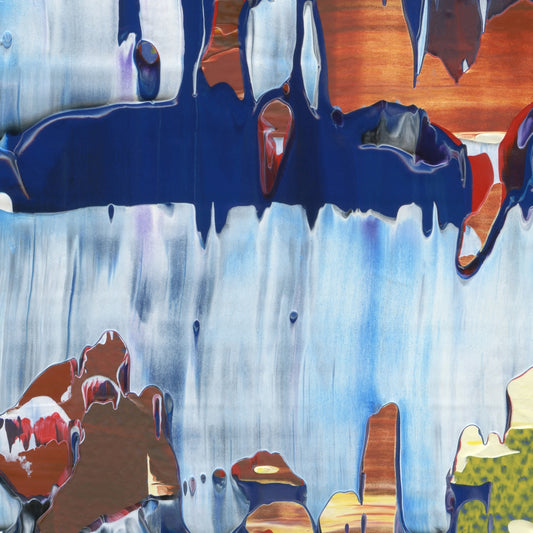 Emotional Ambulance C5 is an abstract oil-on-canvas artwork, a fractal of its parent painting Emotional Ambulance created by Anna Judd for the Scales Collection.