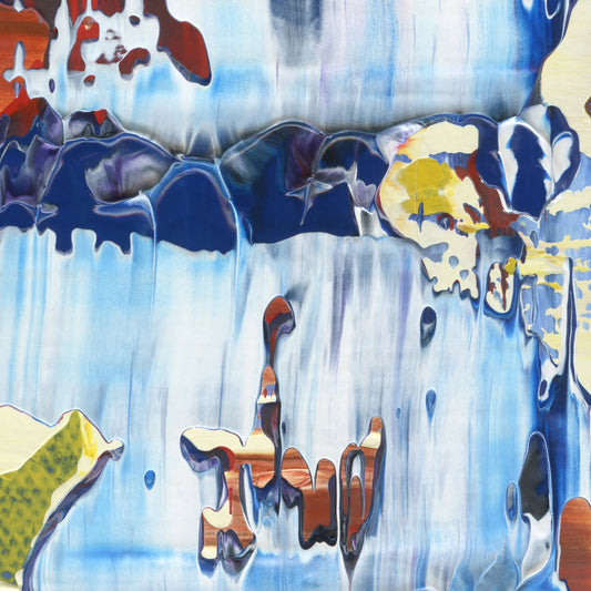 Emotional Ambulance C6 is an abstract oil-on-canvas artwork, a fractal of its parent painting Emotional Ambulance created by Anna Judd for the Scales Collection.