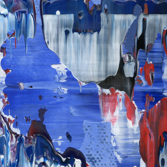 Emotional Ambulance D3 is an abstract oil-on-canvas artwork, a fractal of its parent painting Emotional Ambulance created by Anna Judd for the Scales Collection.