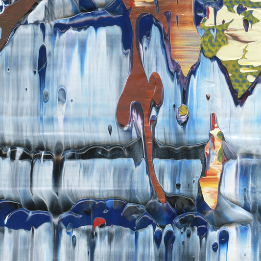 Emotional Ambulance D5 is an abstract oil-on-canvas artwork, a fractal of its parent painting Emotional Ambulance created by Anna Judd for the Scales Collection.