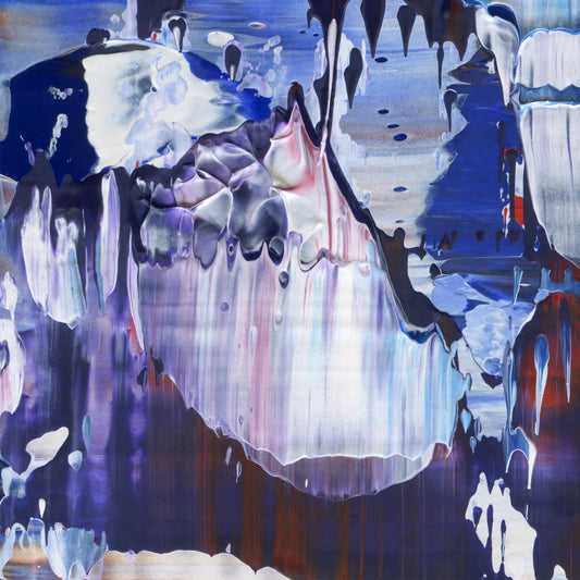 Emotional Ambulance E1 is an abstract oil-on-canvas artwork, a fractal of its parent painting Emotional Ambulance created by Anna Judd for the Scales Collection.