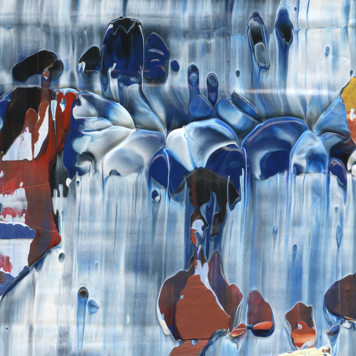 Emotional Ambulance E5 is an abstract oil-on-canvas artwork, a fractal of its parent painting Emotional Ambulance created by Anna Judd for the Scales Collection.