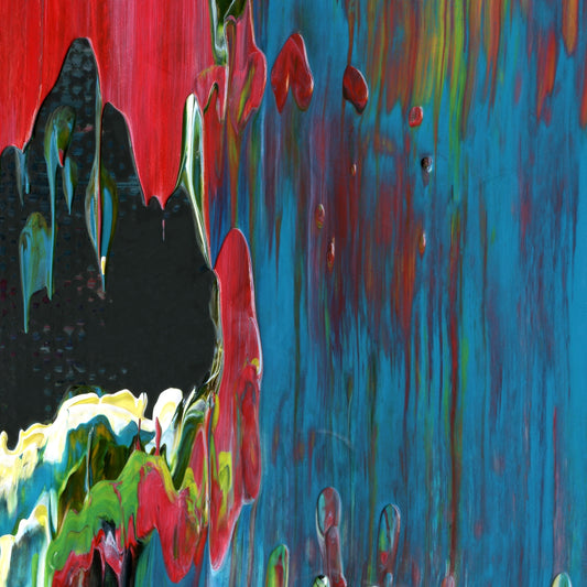 Empty Mind Happy Heart C4 is an abstract oil-on-canvas artwork, a fractal of its parent painting Empty Mind Happy Heart created by Anna Judd for the Scales Collection.