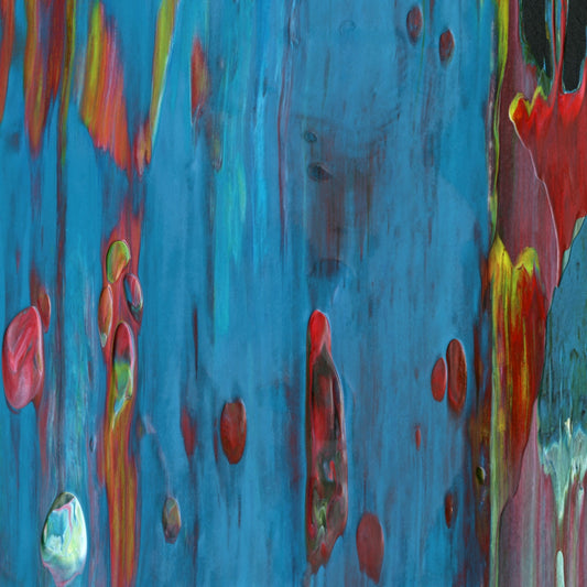 Empty Mind Happy Heart C5 is an abstract oil-on-canvas artwork, a fractal of its parent painting Empty Mind Happy Heart created by Anna Judd for the Scales Collection.