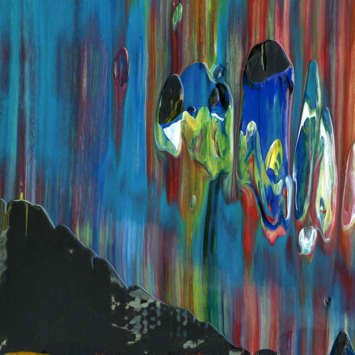 Empty Mind Happy Heart D1 is an abstract oil-on-canvas artwork, a fractal of its parent painting Empty Mind Happy Heart created by Anna Judd for the Scales Collection.