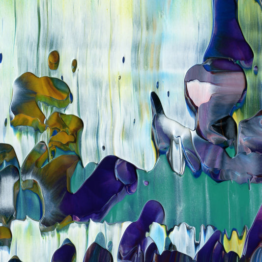 Empty Presents B3 is an abstract oil-on-canvas artwork, a fractal of its parent painting Empty Presents created by Anna Judd for the Scales Collection.