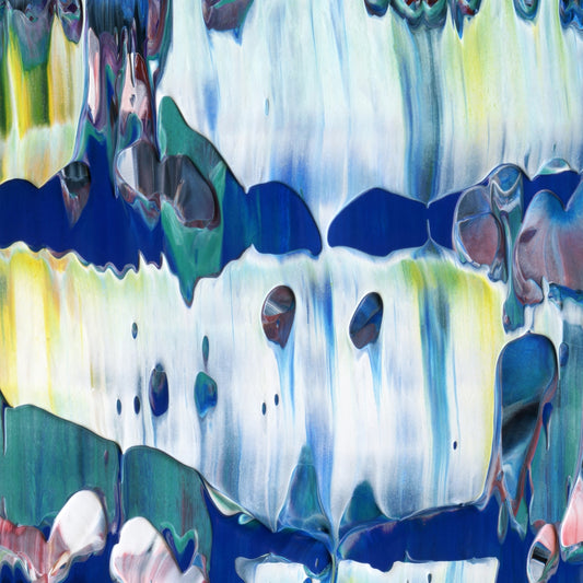 Empty Presents C1 is an abstract oil-on-canvas artwork, a fractal of its parent painting Empty Presents created by Anna Judd for the Scales Collection.