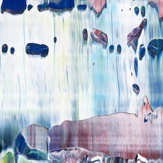 Empty Presents D3 is an abstract oil-on-canvas artwork, a fractal of its parent painting Empty Presents created by Anna Judd for the Scales Collection.