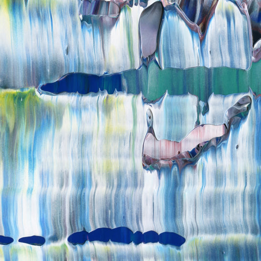 Empty Presents E3 is an abstract oil-on-canvas artwork, a fractal of its parent painting Empty Presents created by Anna Judd for the Scales Collection.