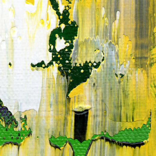 Eschew Irregardless B4 is an abstract oil-on-canvas artwork, a fractal of its parent painting Eschew Irregardless created by Anna Judd for the Scales Collection.
