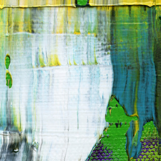 Eschew Irregardless C4 is an abstract oil-on-canvas artwork, a fractal of its parent painting Eschew Irregardless created by Anna Judd for the Scales Collection.