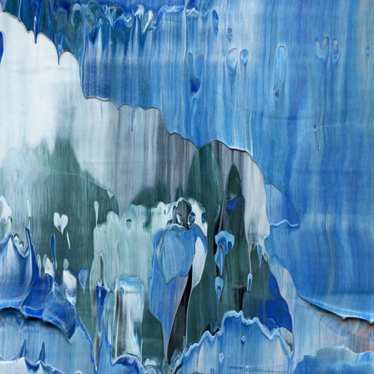 Everything But My Heart D4 is an abstract oil-on-canvas artwork, a fractal of its parent painting Everything But My Heart created by Anna Judd for the Scales Collection.