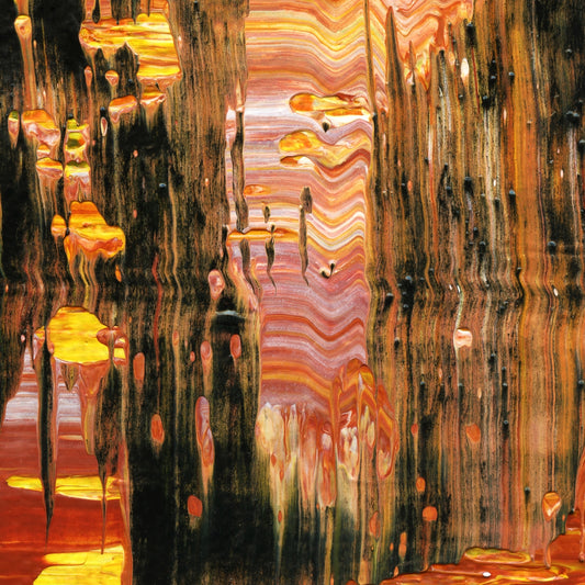 Extinction Event D3 is an abstract oil-on-canvas artwork, a fractal of its parent painting Extinction Event created by Anna Judd for the Scales Collection.