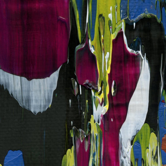 Extradition of Preference C4 is an abstract oil-on-canvas artwork, a fractal of its parent painting Extradition of Preference created by Anna Judd for the Scales Collection.