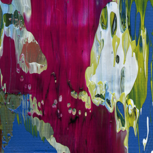 Extradition of Preference D1 is an abstract oil-on-canvas artwork, a fractal of its parent painting Extradition of Preference created by Anna Judd for the Scales Collection.
