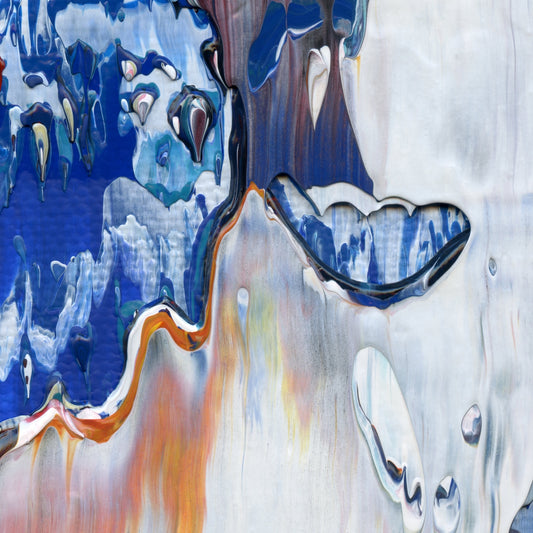 Fall of Ixtapa B3 is an abstract oil-on-canvas artwork, a fractal of its parent painting Fall of Ixtapa created by Anna Judd for the Scales Collection.