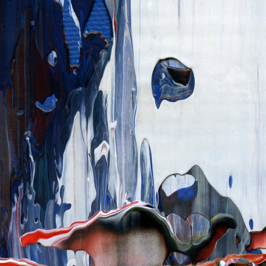 Fall of Ixtapa C1 is an abstract oil-on-canvas artwork, a fractal of its parent painting Fall of Ixtapa created by Anna Judd for the Scales Collection.