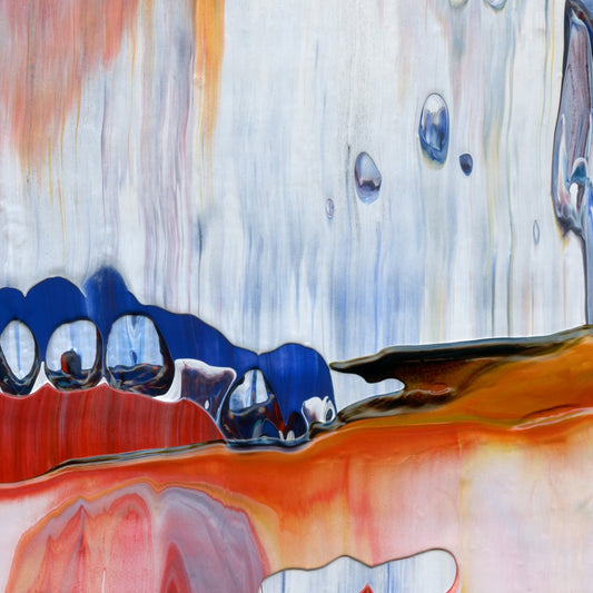 Fall of Ixtapa C3 is an abstract oil-on-canvas artwork, a fractal of its parent painting Fall of Ixtapa created by Anna Judd for the Scales Collection.