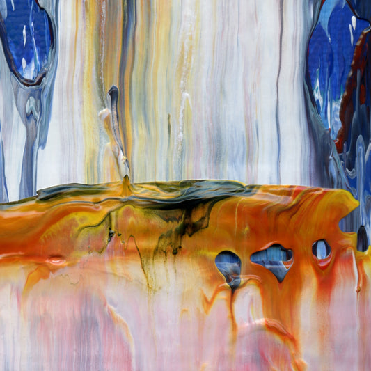 Fall of Ixtapa C4 is an abstract oil-on-canvas artwork, a fractal of its parent painting Fall of Ixtapa created by Anna Judd for the Scales Collection.