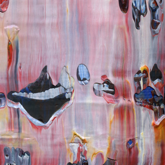 Fall of Ixtapa E4 is an abstract oil-on-canvas artwork, a fractal of its parent painting Fall of Ixtapa created by Anna Judd for the Scales Collection.
