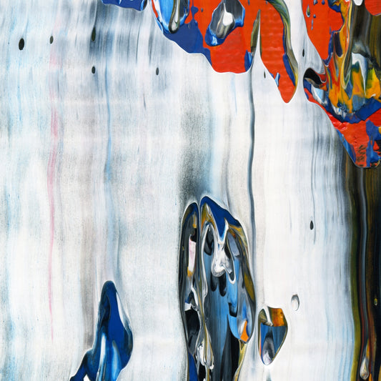 Feasting on My Former Self D4 is an abstract oil-on-canvas artwork, a fractal of its parent painting Feasting on My Former Self created by Anna Judd for the Scales Collection.