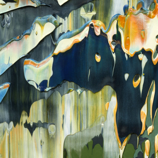 Fern Whisperer B3 is an abstract oil-on-canvas artwork, a fractal of its parent painting Fern Whisperer created by Anna Judd for the Scales Collection.