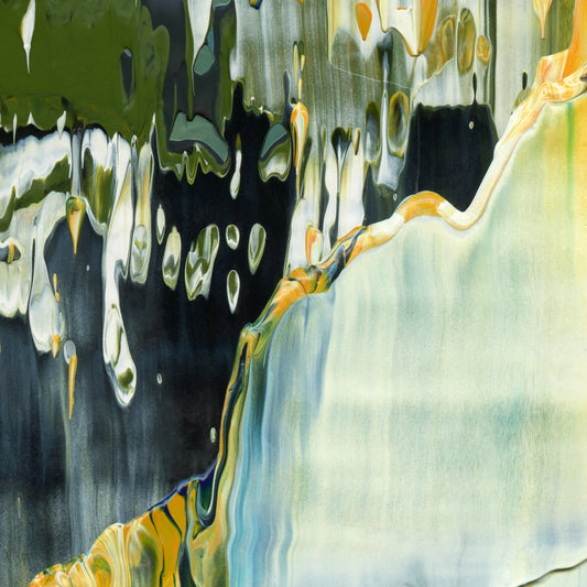 Fern Whisperer C5 is an abstract oil-on-canvas artwork, a fractal of its parent painting Fern Whisperer created by Anna Judd for the Scales Collection.