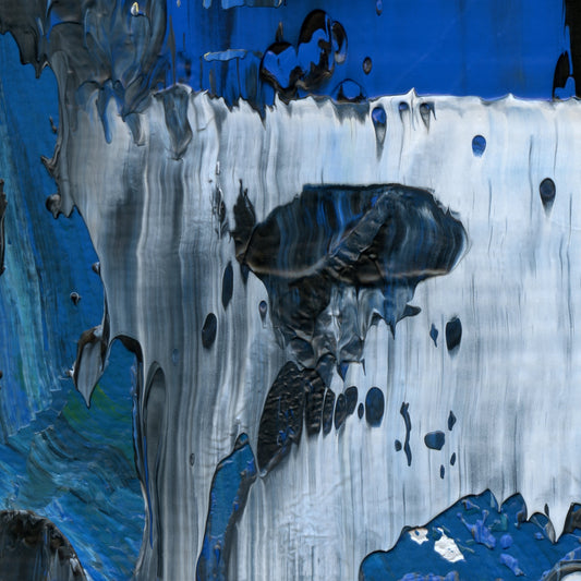 Ferry to Tangier D1 is an abstract oil-on-canvas artwork, a fractal of its parent painting Ferry to Tangier created by Anna Judd for the Scales Collection.